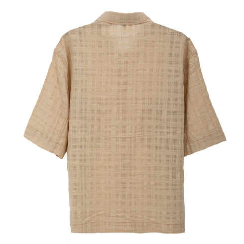 Hello Sunflower Adam Shirt Beige Contrast 1256 5714982103660 Back Degliuberti